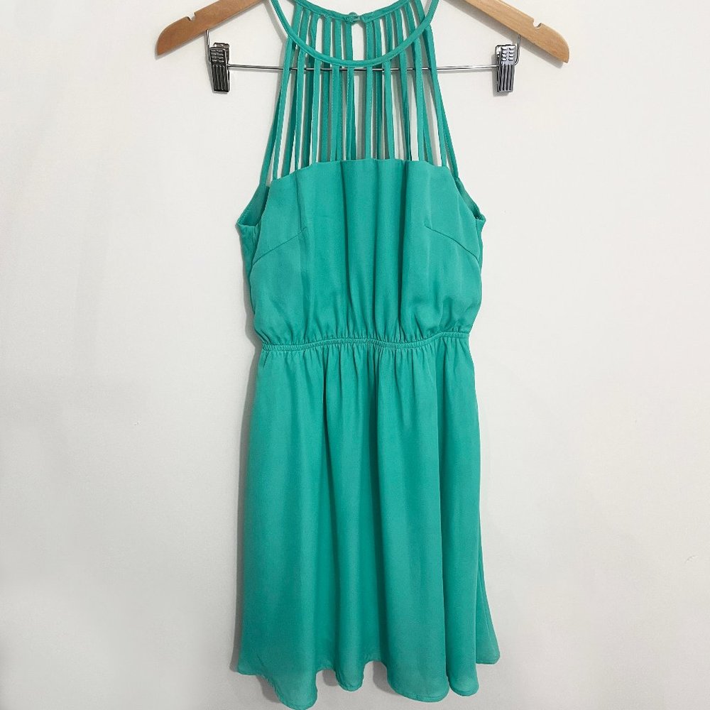 Ya Los Angeles Teal Strappy Dress